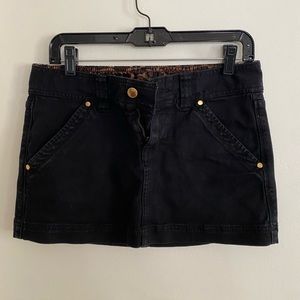 Express black denim mini skirt. Size 4.